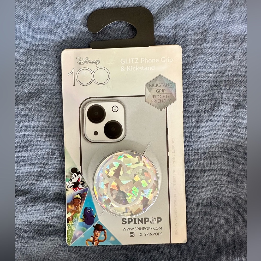 Disney 100 anniversary spin pop glitz phone grip/kickstand brand new in package!